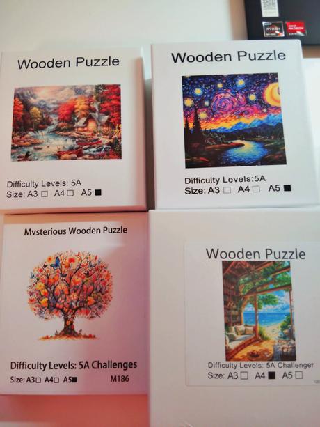 Drevené puzzle sada,