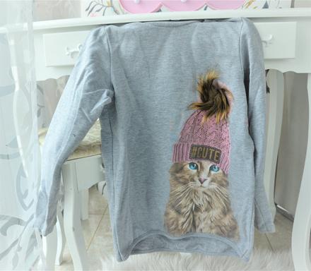 Mikina s mačičkou a brmbolcom-140, 140