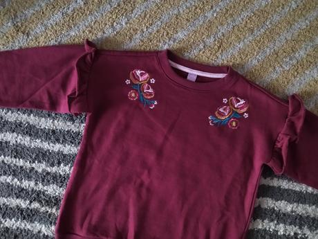 Zateplená mikinka s kvetinkami, dopodopo,128