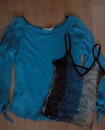 Zaujímavá šifónová tuniku a tielko, m