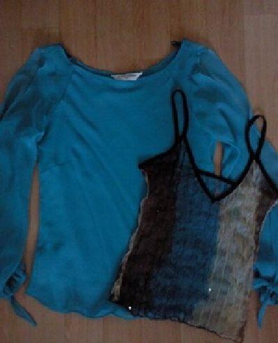 Zaujímavá šifónová tuniku a tielko, m