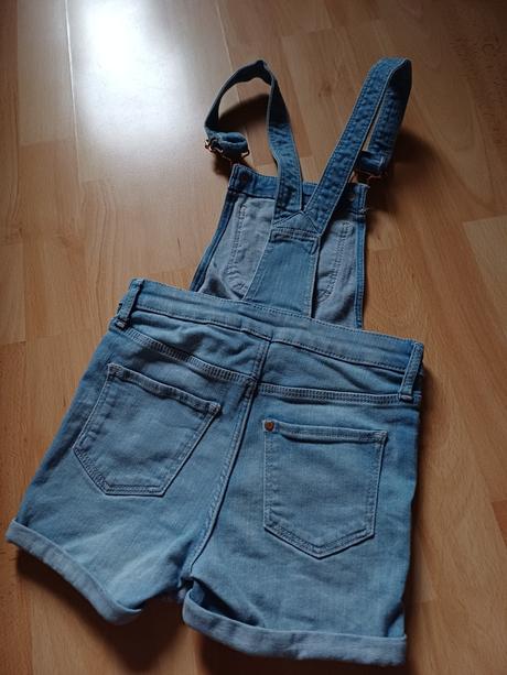 Riflove šortky na traky, denim,122