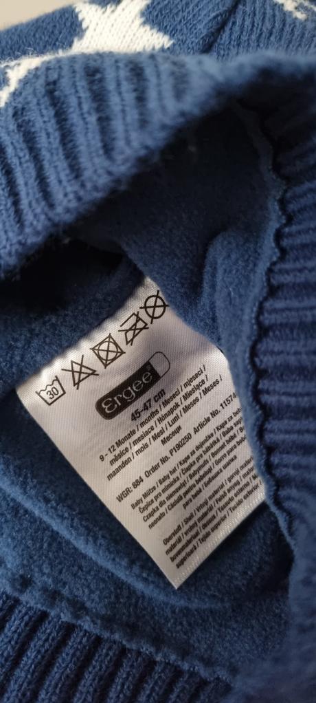 Čiapočka + tepláky na zimu 9-12m, ergee,<50