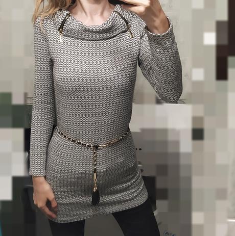 Predĺžený pulovrik, s