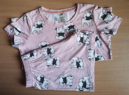 Svetloružová pyžama so psíkmi, lindex,128