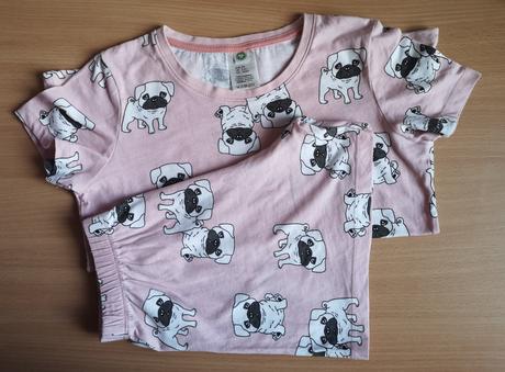 Svetloružová pyžama so psíkmi, lindex,128