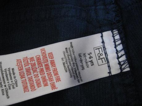 Tmavomodré menšestrákové nohavice, f&f,116