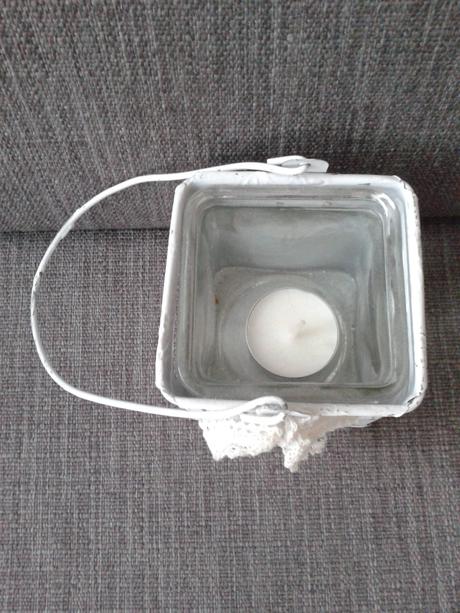 Svietnik vintage so sviečkou, 