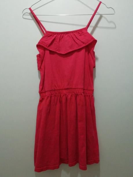 Malinové šaty s volánikom, george,128