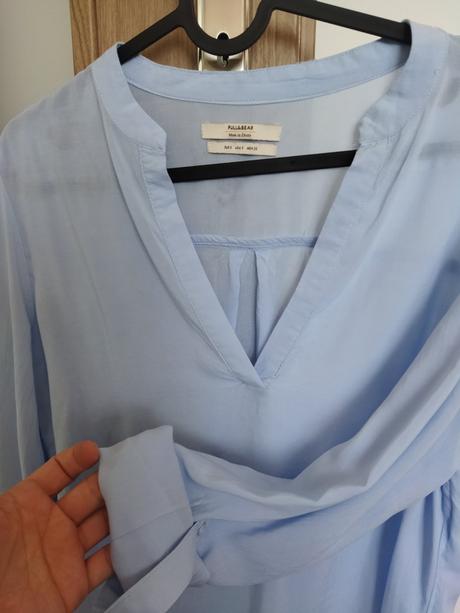 Voľnejšia blúzka s roll-up rukávmi s/m, pull&bear,s