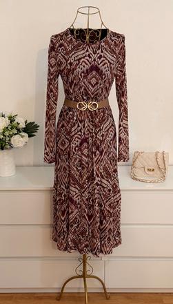 Luxusné zero midi šaty v boho chic štýle, 38