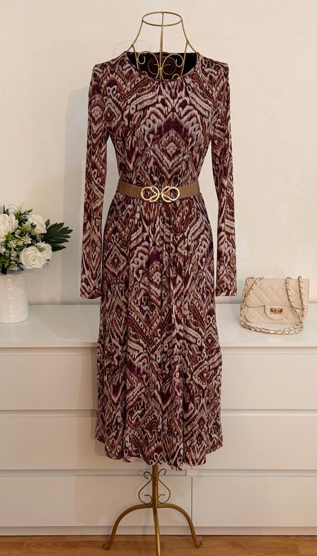 Luxusné zero midi šaty v boho chic štýle, 38