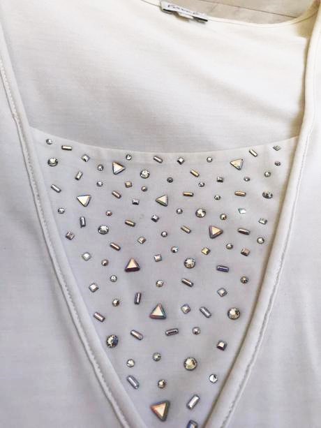Luxusný top/ tričko s kamienkami, favab,xl