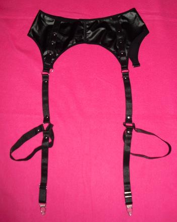 Kozenkovy leskly sexy podvazkovy pas, m