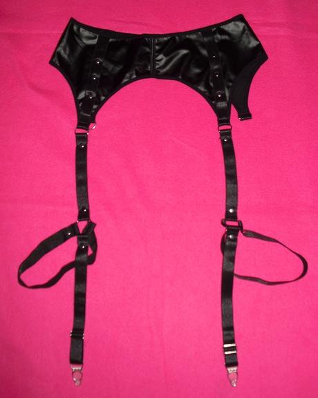 Kozenkovy leskly sexy podvazkovy pas, m