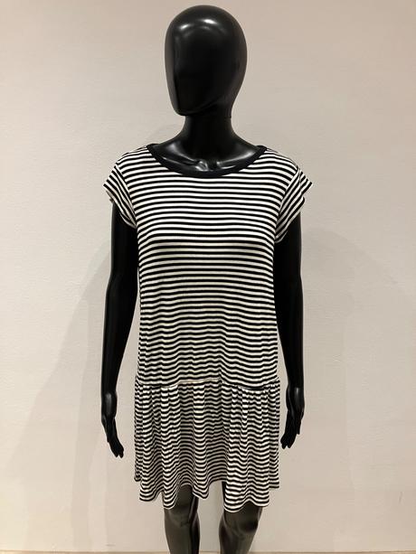 Dievčenské čierno-biele pásikavé šaty (14r.), original marines,164