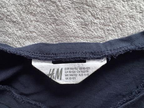2x tielko 146/152, h&m,146