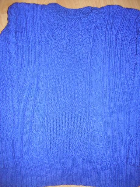 Ručne štrikovaný pulover + rolák grátis, xl