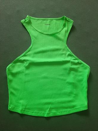 Zelený crop top, tezenis,m