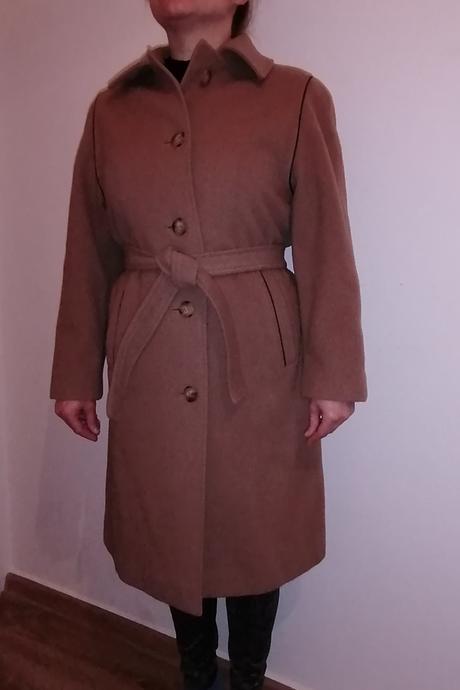 Flaušový svetlý kabát, m