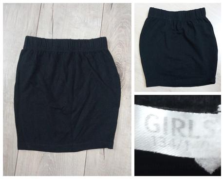 Dievčenská čierna úzka sukňa (134-140), 134