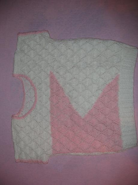 Dievčenský svetrík bez rukávov ( pletená vestička), 116