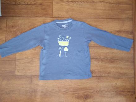 Krásne tričko 86/92 s kvetináčom ako nové, lupilu,86