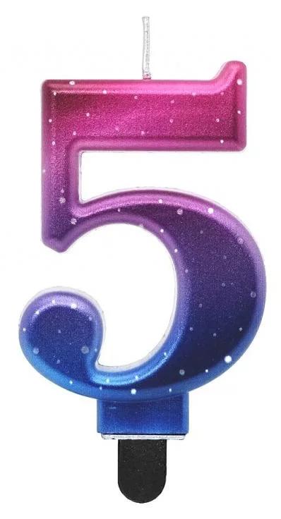Sviečka č.5 nočná obloha - skladom, mlg174670,