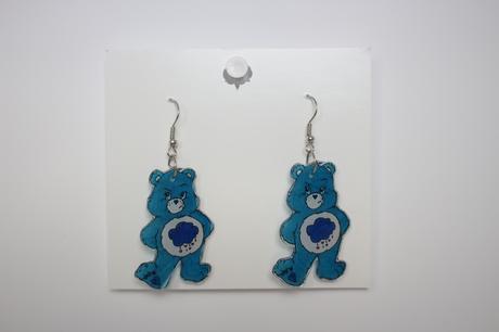 Handmade náušnice grumpy bear lacy trash,