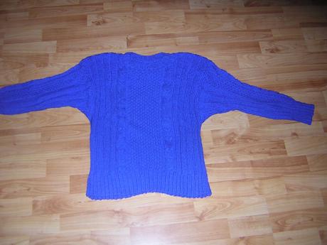 Ručne štrikovaný pulover + rolák grátis, xl