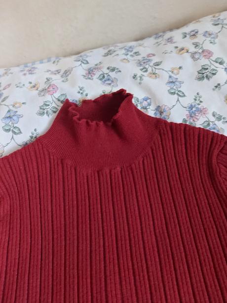 Bordový rebrovaný vrúbkový rolák, m