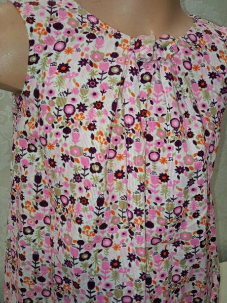 Dievčenské vzorované menčestrové šaty s kvietkami, h&m,98