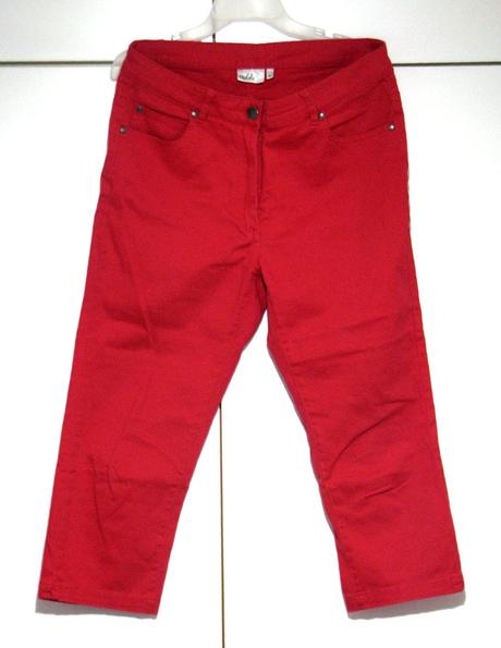 Červené trojštvrťové nohavice, 40