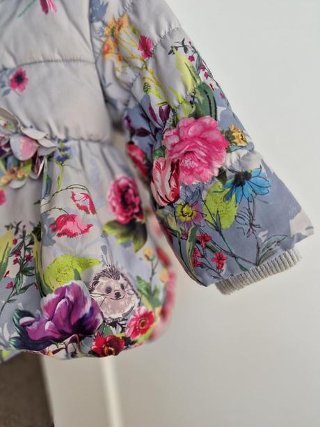 Krásna oteplená bunda s kožušinou 6-12m, 68
