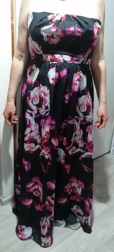 Kvetinové spoločenské šaty, 46 / xl