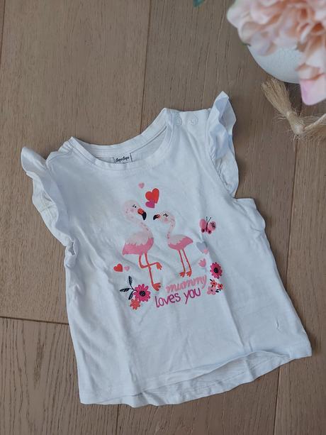 Tričko s volanmi plameniaky, pepco,74