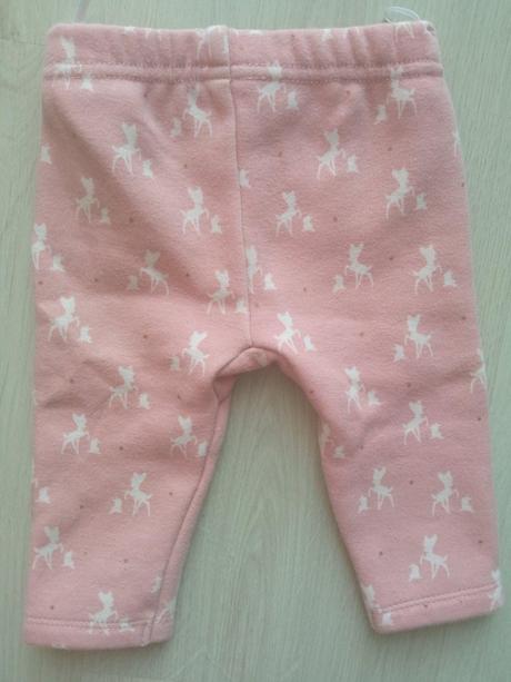 Ružové flísom zateplené legíny bambi (68), disney,68