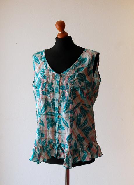 Letný kvetovaný top s volánom, marks & spencer,l