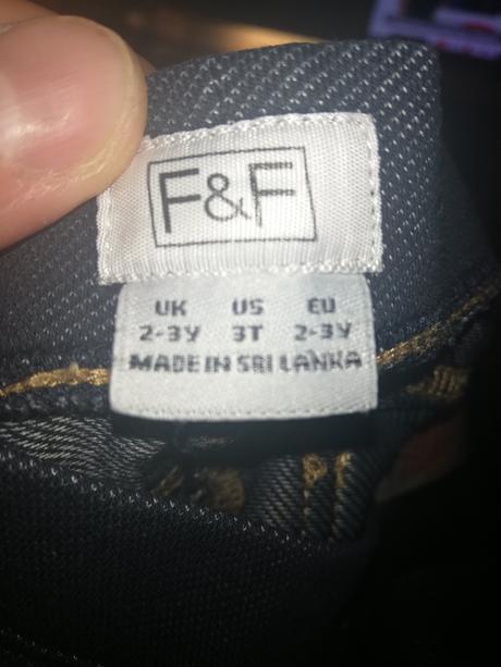 Legíny / tepláčky  (riflovy vzhľad) na 2-3r., f&f,86