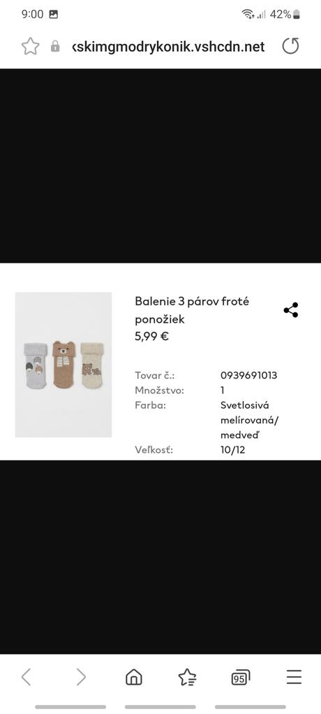 Froté teple ponožky, h&m,18