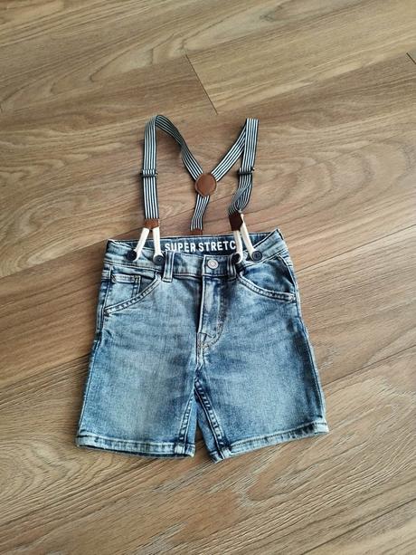 Krátke riflové kratase na traky, h&m,98