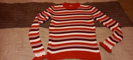Pásikavý pulover pre dievča, 128