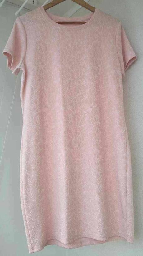 Minišaty, lososová/marhuľková farba, v. 42/44/xl, l