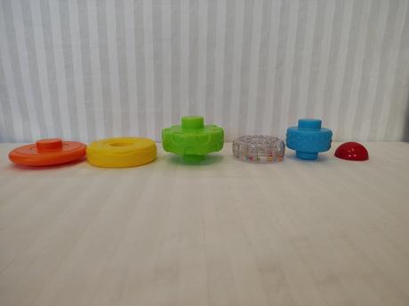 Kolísavá stohovacia pyramída 6dielna, playgo, 20cm,