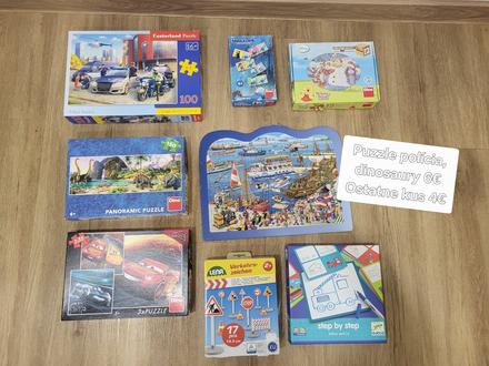 Puzzle polícia a dinosaury,