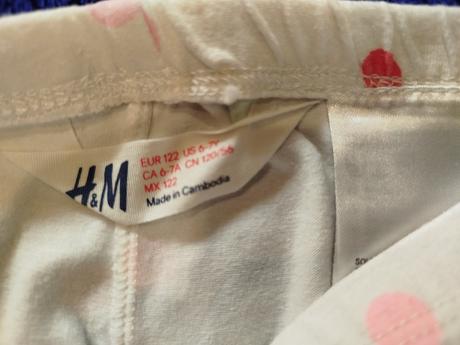 Trištvrťové legíny, h&m,122