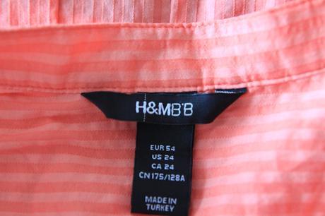 Oranžová viskóza-bavlna košeľa h&m, xxxl,, h&m,xxxl