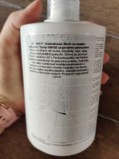 Odstraňovač škvŕn na detské prádlo, 