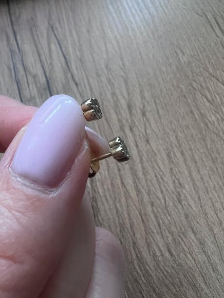 Pozlátené náušnice - kvet, 