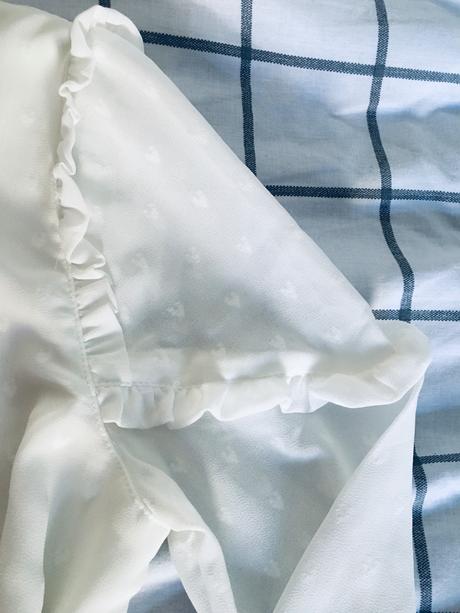 Biela blúzka s motívom srdiečok, h&m,xs